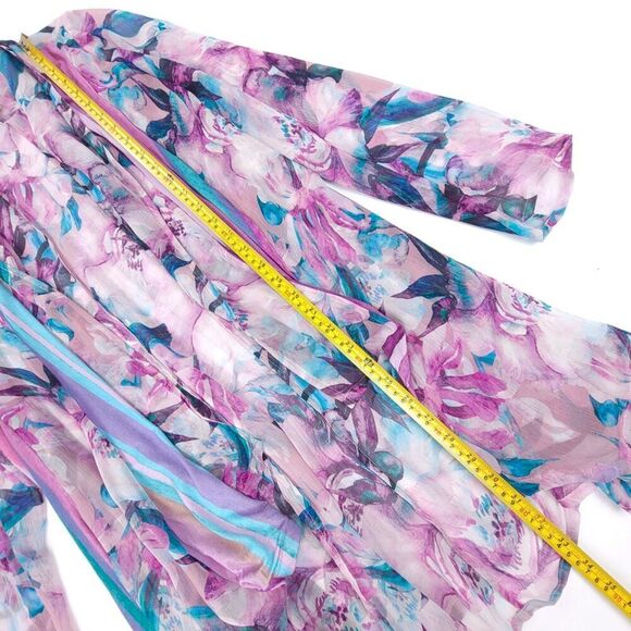 NEW Soft Surroundings Rites Of Spring Topper Boho Floral Chiffon Kimono Large - Picture 3 of 6